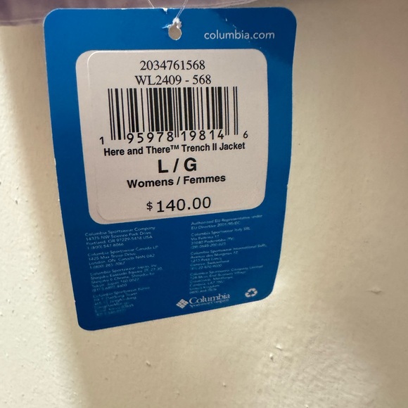 Columbia Women's Purple Trench Coat - Picture 5 of 7